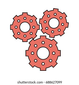 three gears icon image 