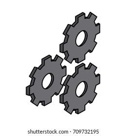 three gears icon image 