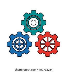 three gears icon image 