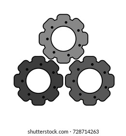 three gears icon image 
