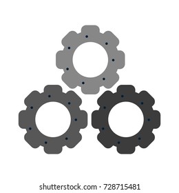 three gears icon image 