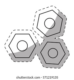 three gears icon image vector illustration design 