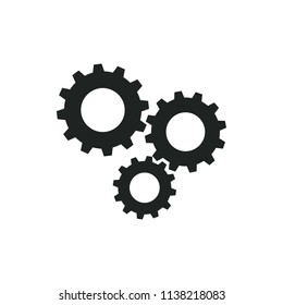 Three Gears Vector Icon