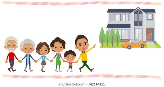 three generations black Walking House tour