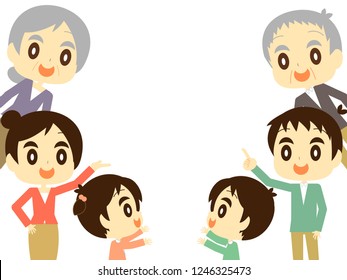 Three generations family frame