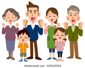 Three generations of family that seem to be enjoyable