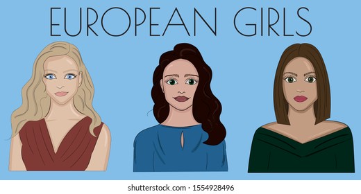 Three girls of European appearance.