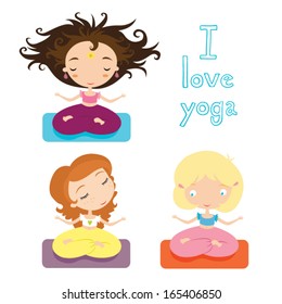 three girls love yoga