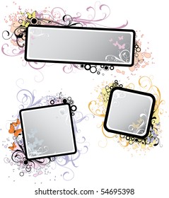 Three glamour vector banners