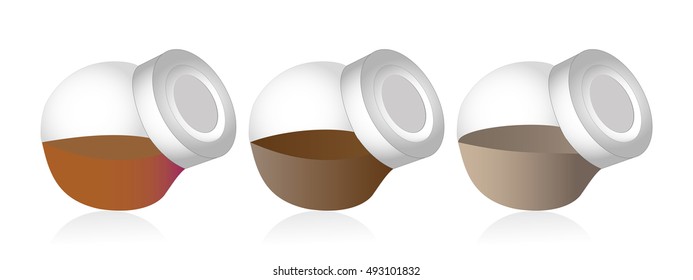three glass kitchen jars with different spices