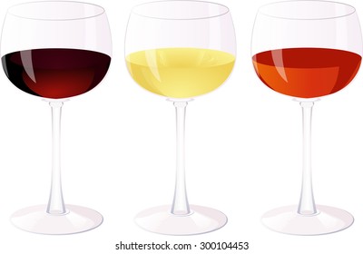 Three glasses of wine.