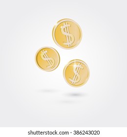 Three gold coins