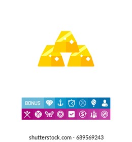 Three Gold Ingots Icon