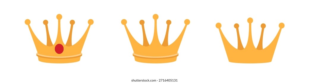 Three golden crowns symbolizing the theme of leadership and the challenge of being a ruler.