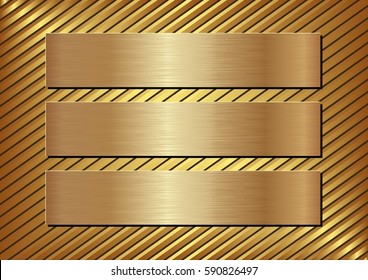 three golden plaques