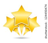 Three golden stars, design elements for your logo, vector eps10 illustration