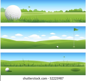 Three golf backgrounds