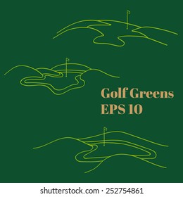 Three golf greens