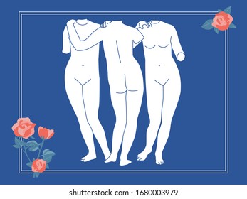 the three graces marble statue illustration