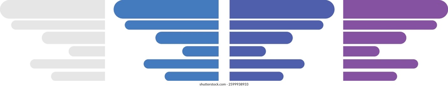 Three Gradient Bar Charts Displaying Data Comparisons