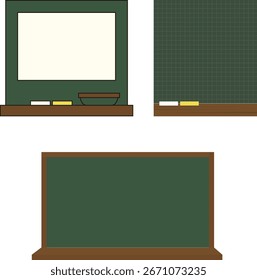 Três verde quadro-negro escola fundo
