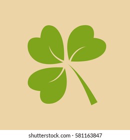 three green leaf clover - vector