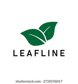three green leaf logo design illustration for agriculture industries or business