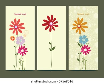 three greeting cards