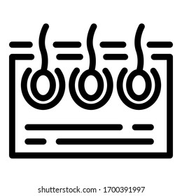 Three hair bulbs icon. Outline three hair bulbs vector icon for web design isolated on white background
