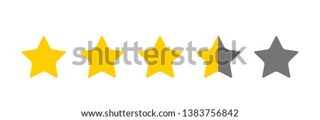 Three And A Half Star Rating Illustration Vector