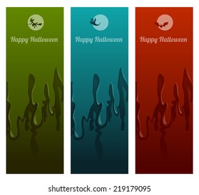 three halloween background