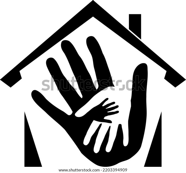 Three Hands Together Team Family Logo Stock Vector (Royalty Free ...