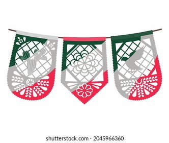 three hanging garland of mexico