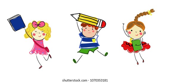 Three happy kids