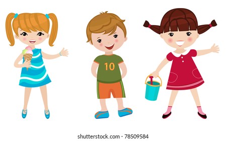 Three happy kids
