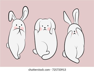 Three Hares, Don't Speak, Doesn't Hear, Don't See