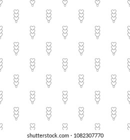 Three hearts ice cream pattern vector seamless repeating for any web design