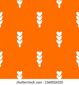 Three hearts ice cream pattern vector orange for any web design best
