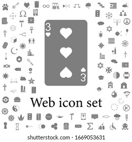 Three hearts icon. web icons universal set for web and mobile