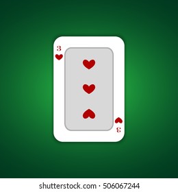 Three Hearts Playing Card Stock Vector (Royalty Free) 506067244 ...