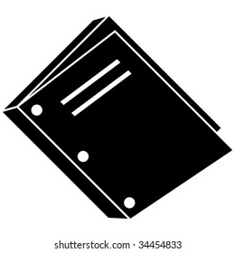 three hole punched book icon