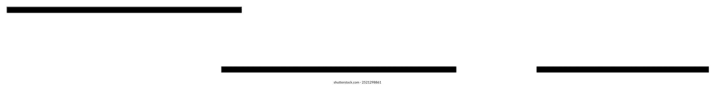 Three horizontal black lines are displayed on a white background in a minimalist style. Ideal for modern art, simplicity, abstract themes, contemporary design, and minimalist projects. Very clean desi