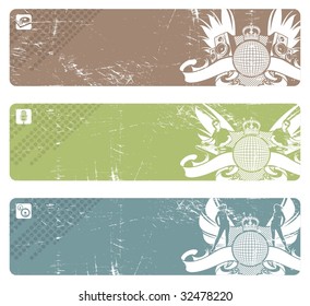 Three horizontal disco banners