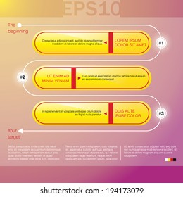 Three horizontal options for web, presentation, magazine6 diagram. Vector illustration EPS 10