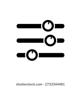 Three horizontal sliders with circular controls showcase a bold, flat design and distinctive silhouette.