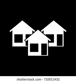 Three house icon .