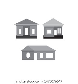  three house logo vector illustration template