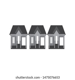  three house logo vector illustration template