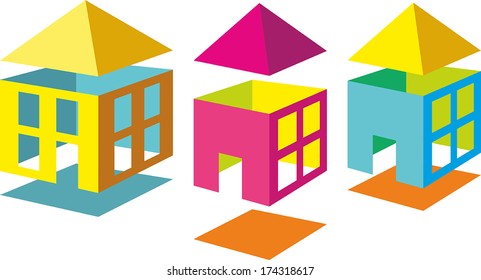three houses