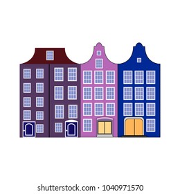 Three houses in European old style